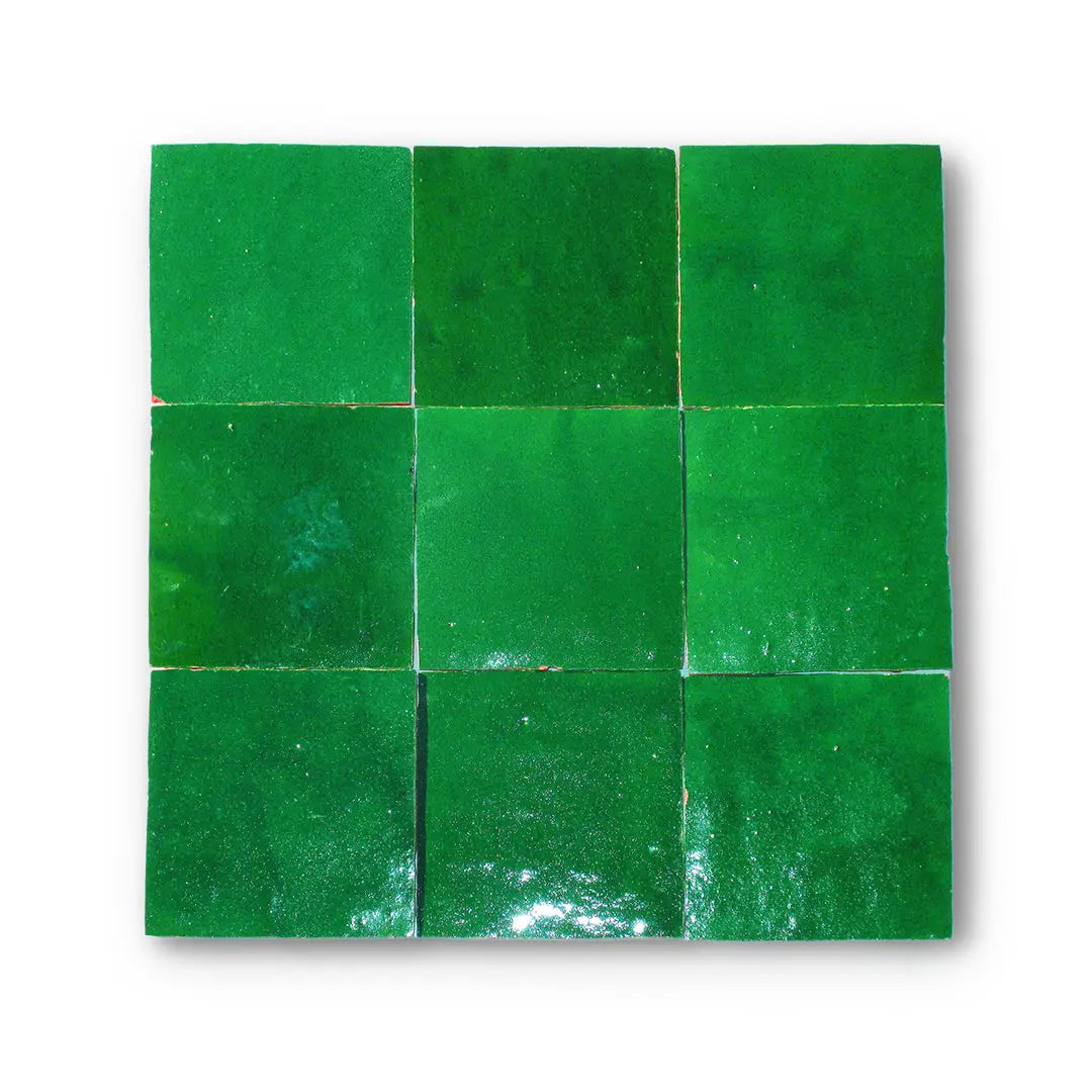 Grass Green Zellige Tiles Morocco Zellige Samples