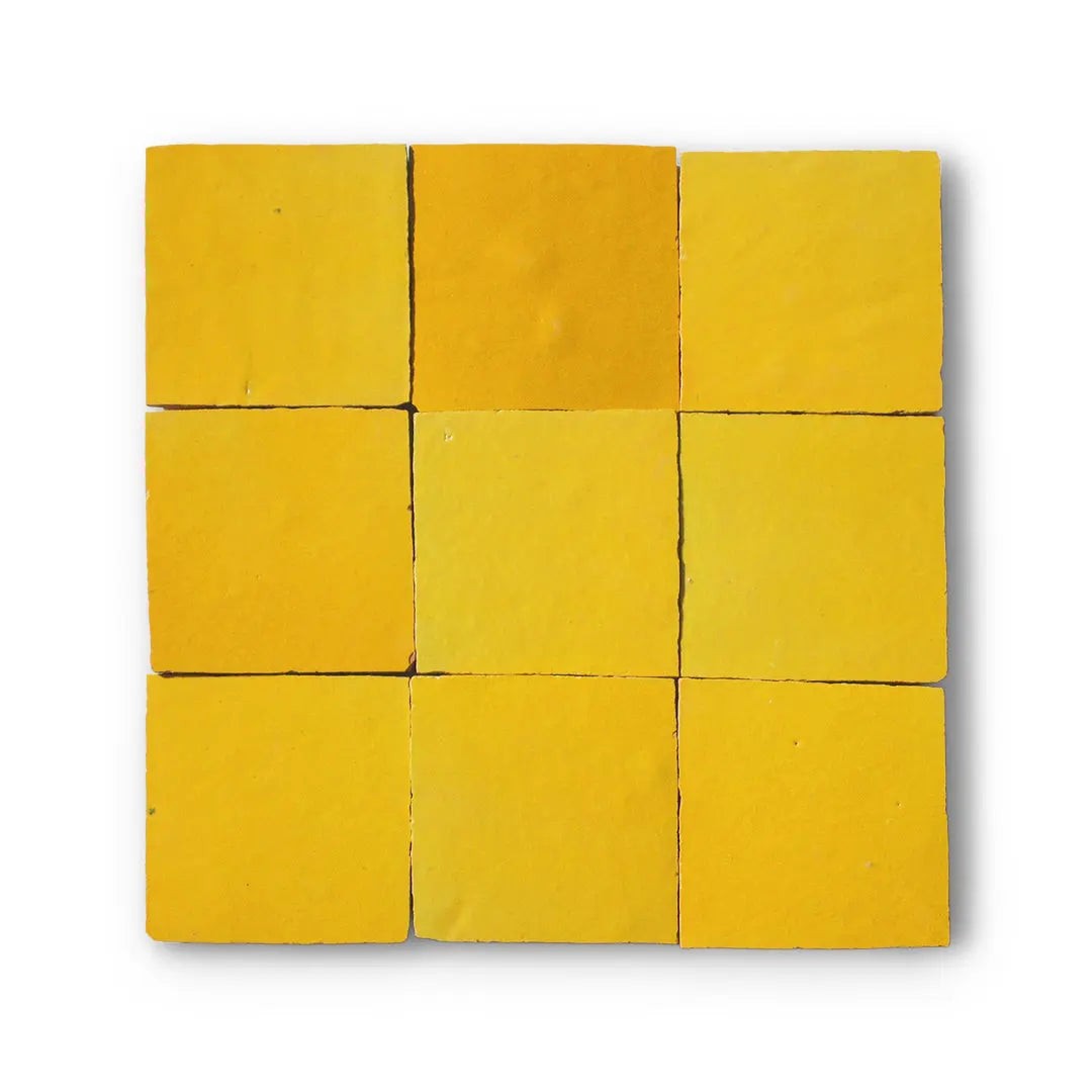Yellow Zellige Tiles Morocco Zellige Samples